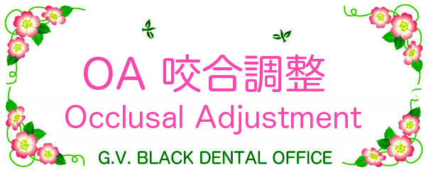 ݍ킹,Occlusal,Adjustment,Õ@,,GVBDO, G.V. BLACK DENTAL OFFICE,